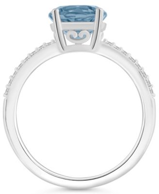 Women's Sky Blue Topaz (2-2/5 ct.t.w.) and Diamond (1/10 ct.t.w.) Ring in Sterling Silver