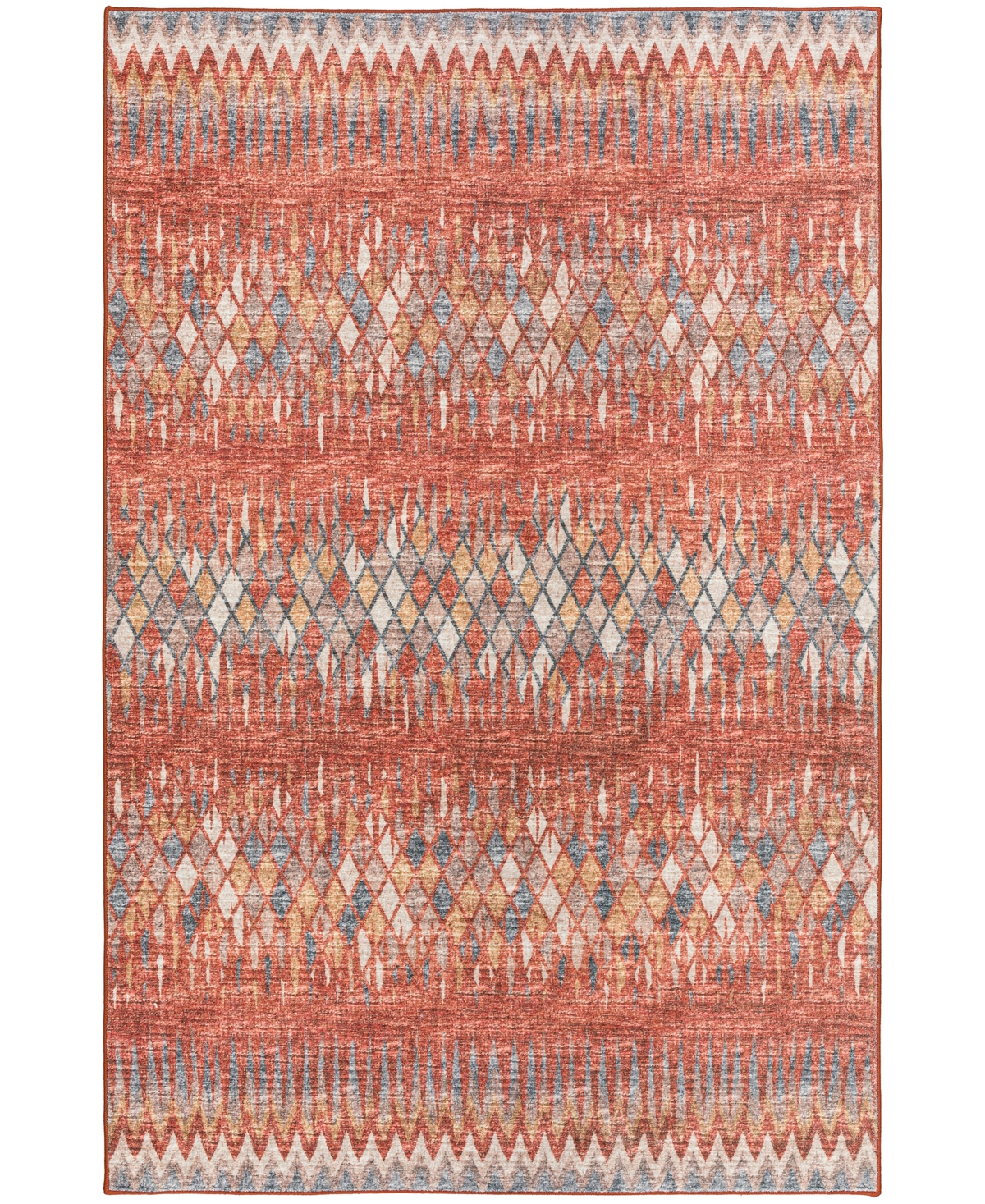 D Style Briggs Brg-5 8' x 10' Area Rug - Paprika