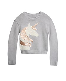 Little Girls Long Sleeves Unicorn Sweater