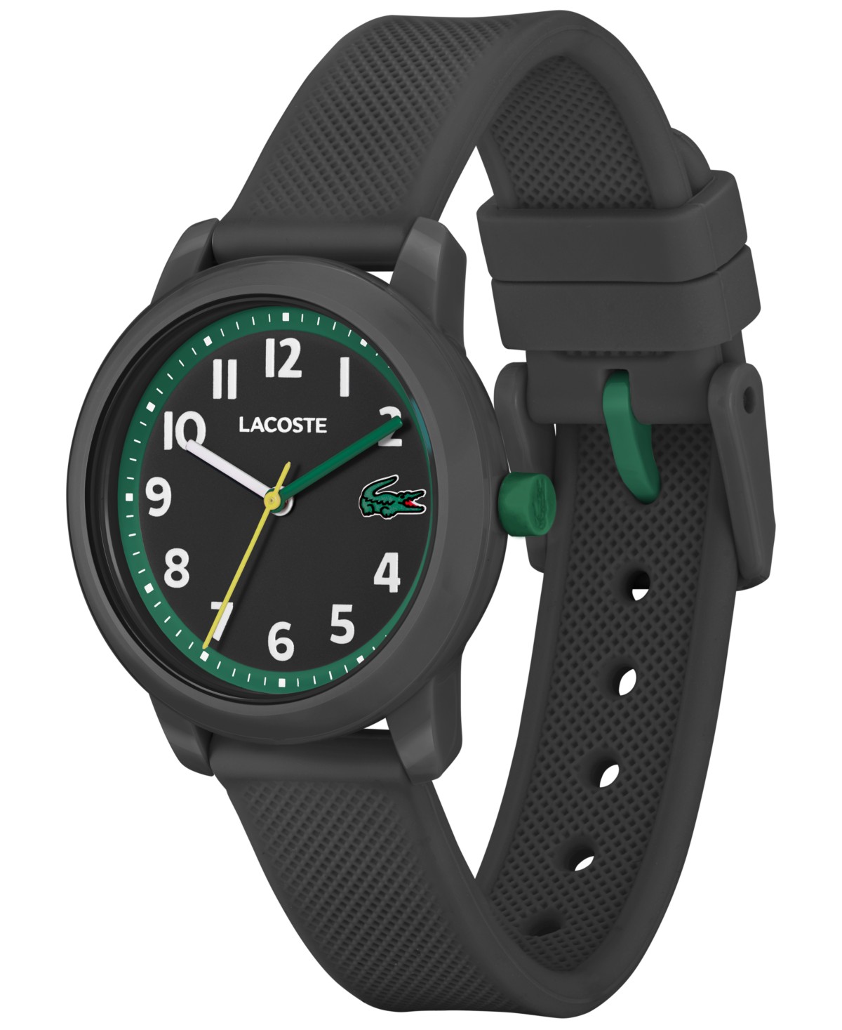 Детские часы Lacoste L.12.12 с чёрным силиконовым ремешком, 32 мм — фото 3