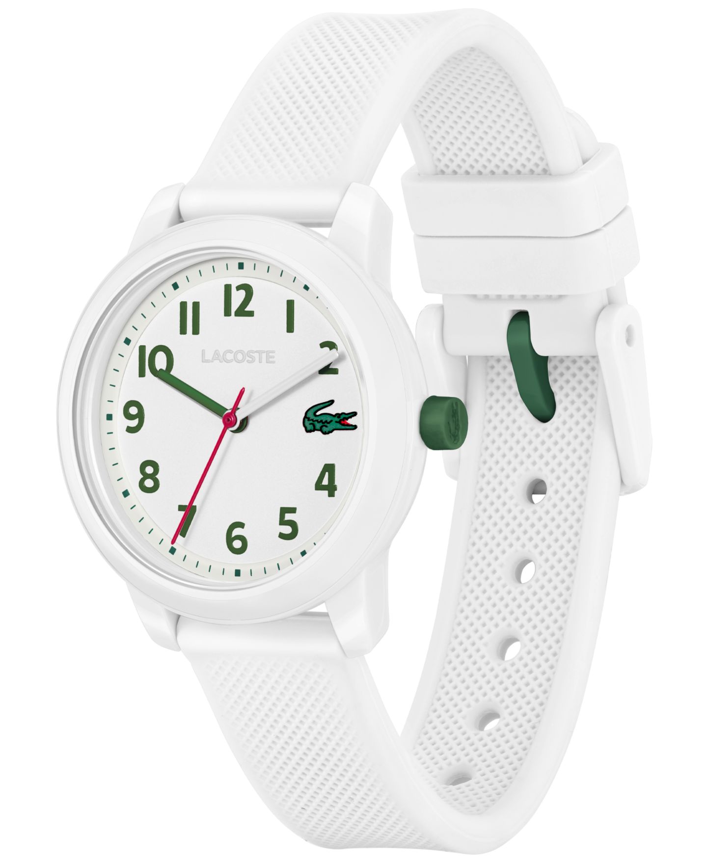 Детские часы Lacoste L.12.12 на белом силиконовом ремешке 32мм — фото 2