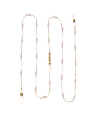 Women's 18k Gold Plated Imitation Pearl Moments Glasses Chain