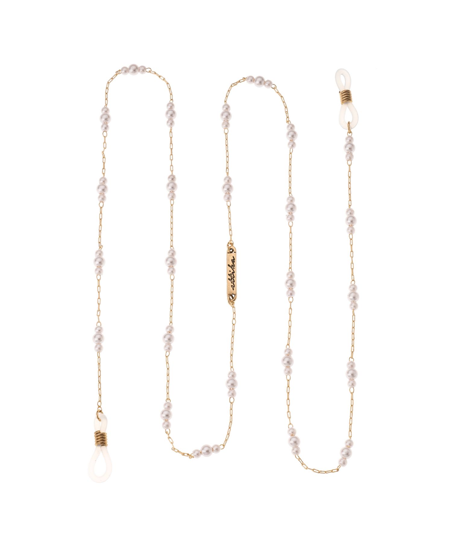 Women's 18k Gold Plated Imitation Pearl Moments Glasses Chain
