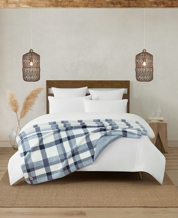 UGG® Evie Plaid Sherpa Throw, 50" x 70" & Reviews Blankets & Throws