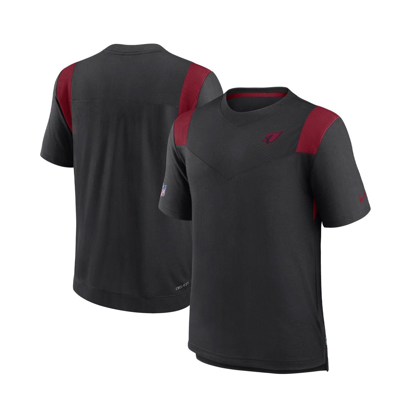 Мужская футболка Nike Black Arizona Cardinals Sideline Tonal Logo Performance Player — фото 1