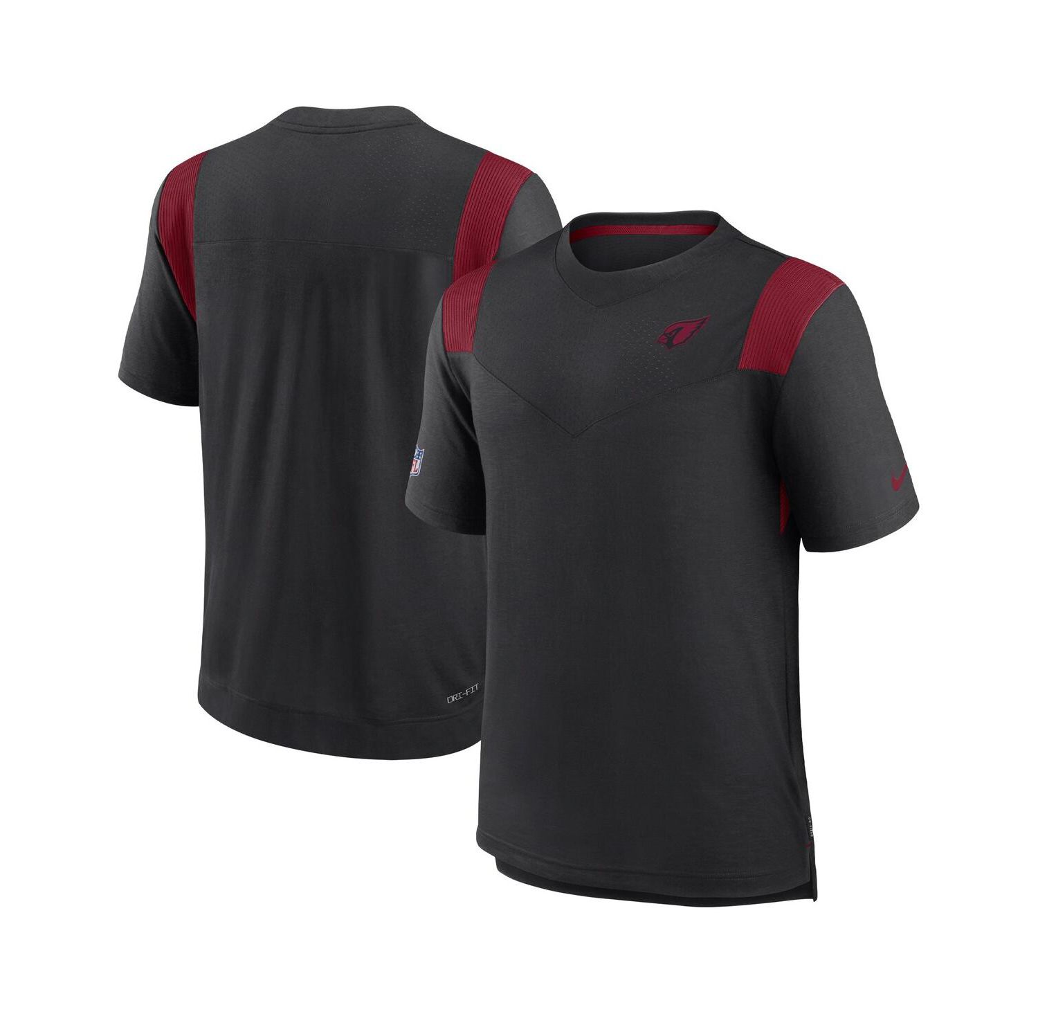 Men's Black Arizona Cardinals Sideline Tonal Logo Performance Player T-shirt