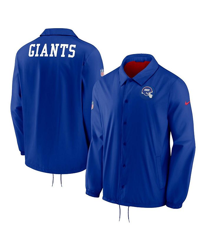 Nike Men's Royal New York Giants Sideline Coaches FullSnap Jacket Macy's