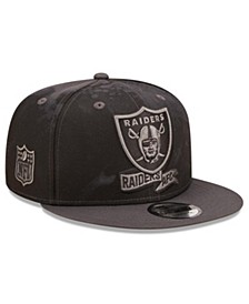 Men's Gray Las Vegas Raiders Ink Dye Tonal 2022 Sideline 9FIFTY Snapback Hat