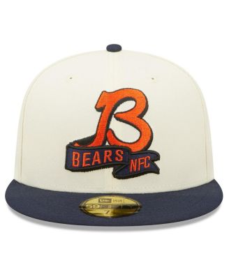 New Era Men's Cream, Navy Chicago Bears 2022 Sideline 59FIFTY Fitted ...