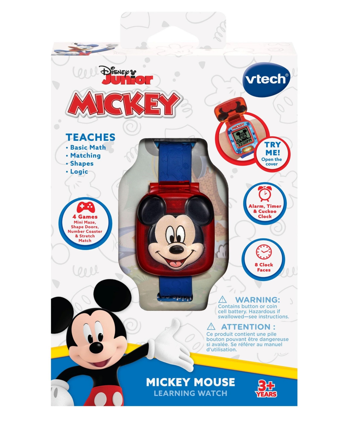 VTECH CLOSEOUT! VTECH DISNEY JUNIOR MICKEY MOUSE LEARNING WATCH 