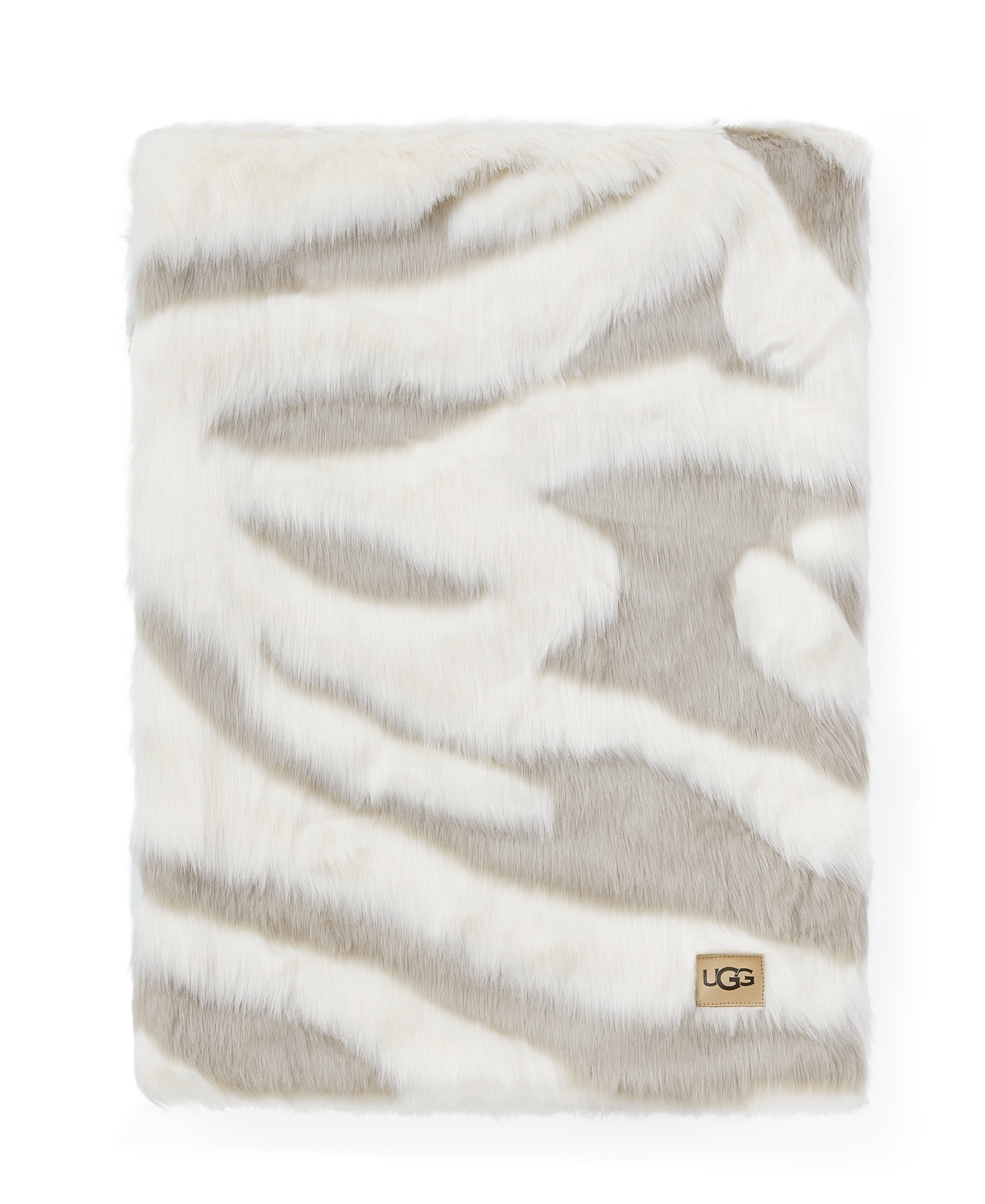 UGG SHAYLA JACQUARD FAUX FUR THROW, 50" X 70" BEDDING
