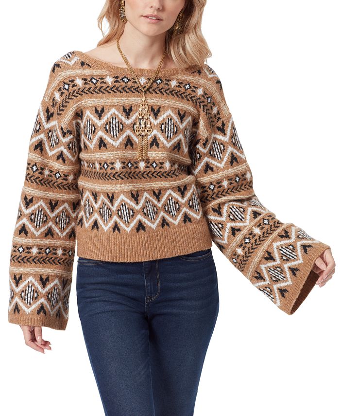 Sam Edelman Women's Benton Wide-Sleeve Scoop-Back Sweater - Macy's