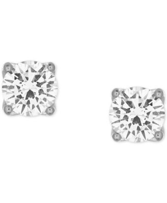 Certified Diamond Stud Earrings (3/4 ct. t.w.) in 14k White Gold featuring diamonds with the De Beers Code of Origin, Created for Macy's