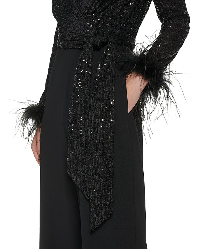 eliza j sequin balloon sleeve