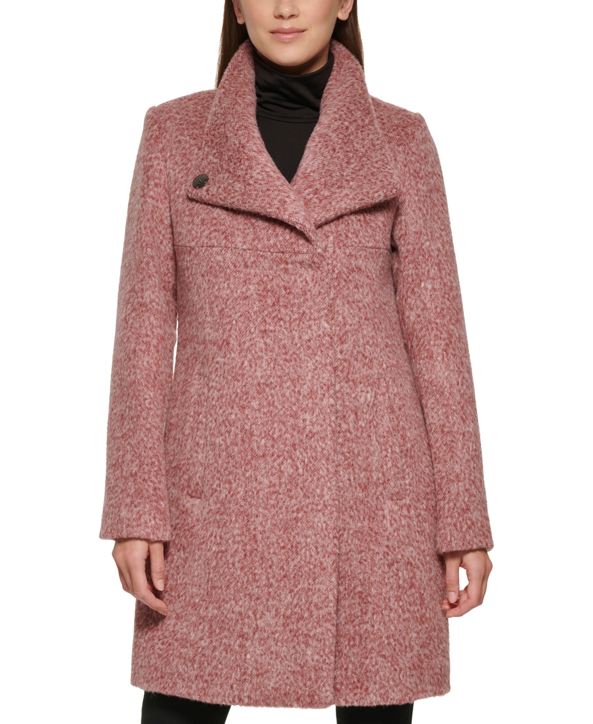 Kenneth Cole Women s Asymmetrical Textured Wool Coat Smart Closet
