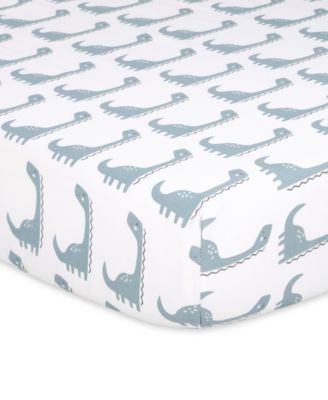Fitted Crib Sheets for Baby Boy or Baby Girl, 4 Pack Set, Blue Dino
