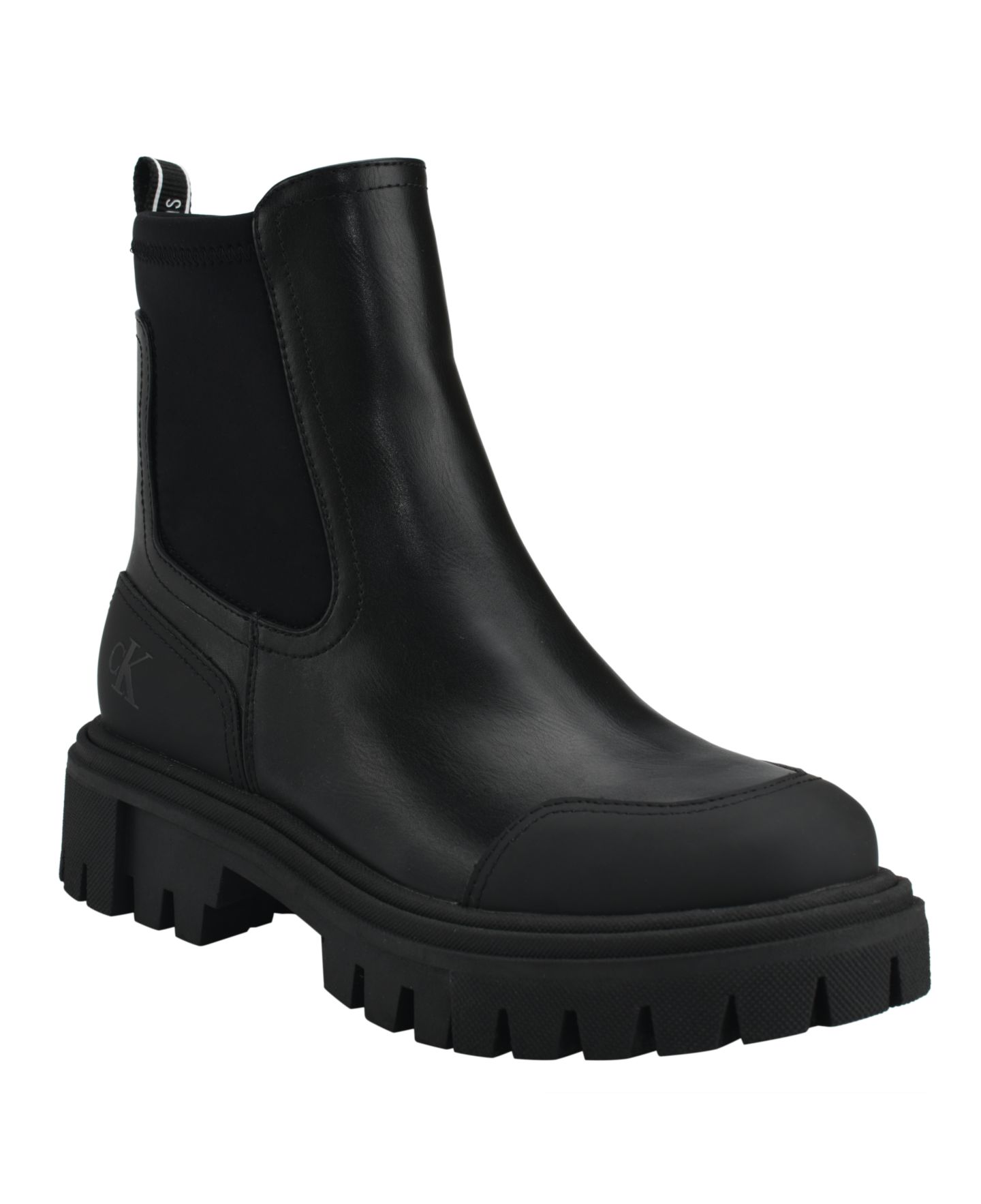 Женские ботинки Calvin Klein Remola Lug Sole Chelsea Booties, цвет: Чёрный — фото 1