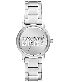 Women's Soho Silver-Tone Stainless Steel Bracelet Watch 34mm