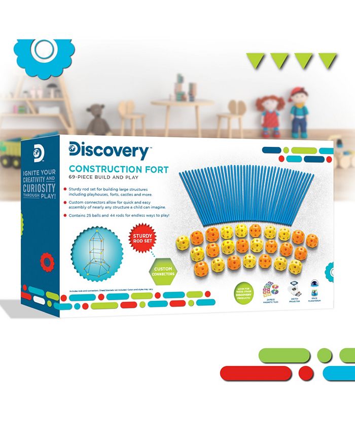 Discovery Kids Flexible Construction Fort, Set of 69 Macy's