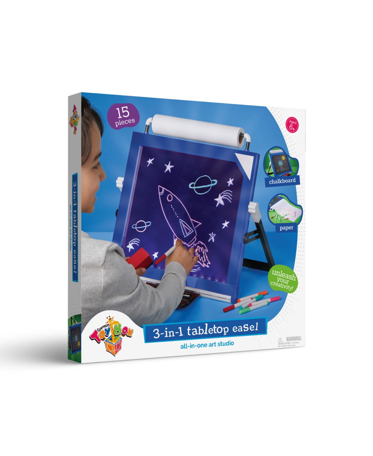 Shop Geoffrey's Toy Box Kid's Art Tabletop 3 In 1 Led Easel Set, Created For Macy's In Red