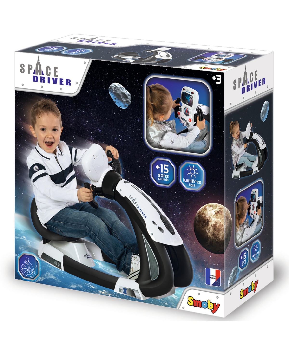 Smoby Toys Space Drive Black Children's Space Ship Simulator In Multi