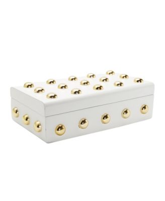 Decorative Box with Shiny Ball Design, 10" x 5.5"