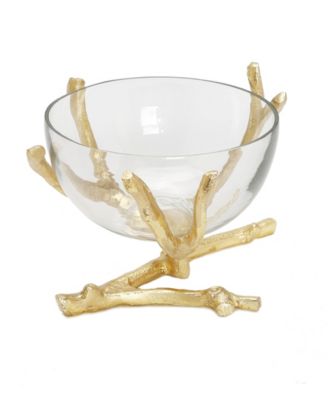 Twig Base Removable Glass Bowl, 10" x 5"