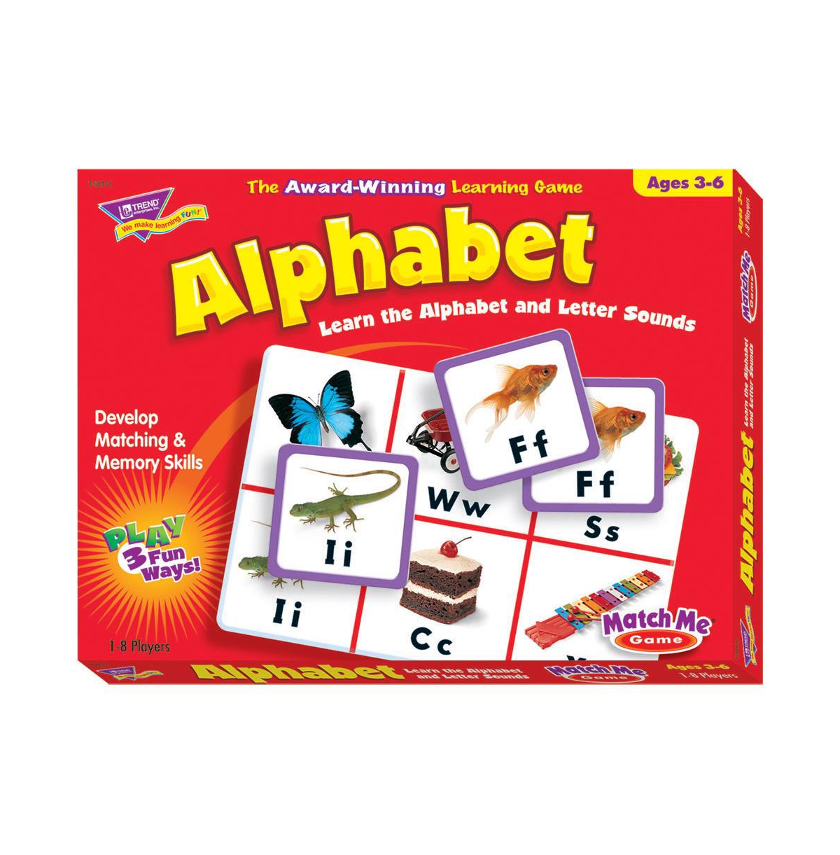 Trend Enterprises Kids' Trend Alphabet Match Me Game In Multi