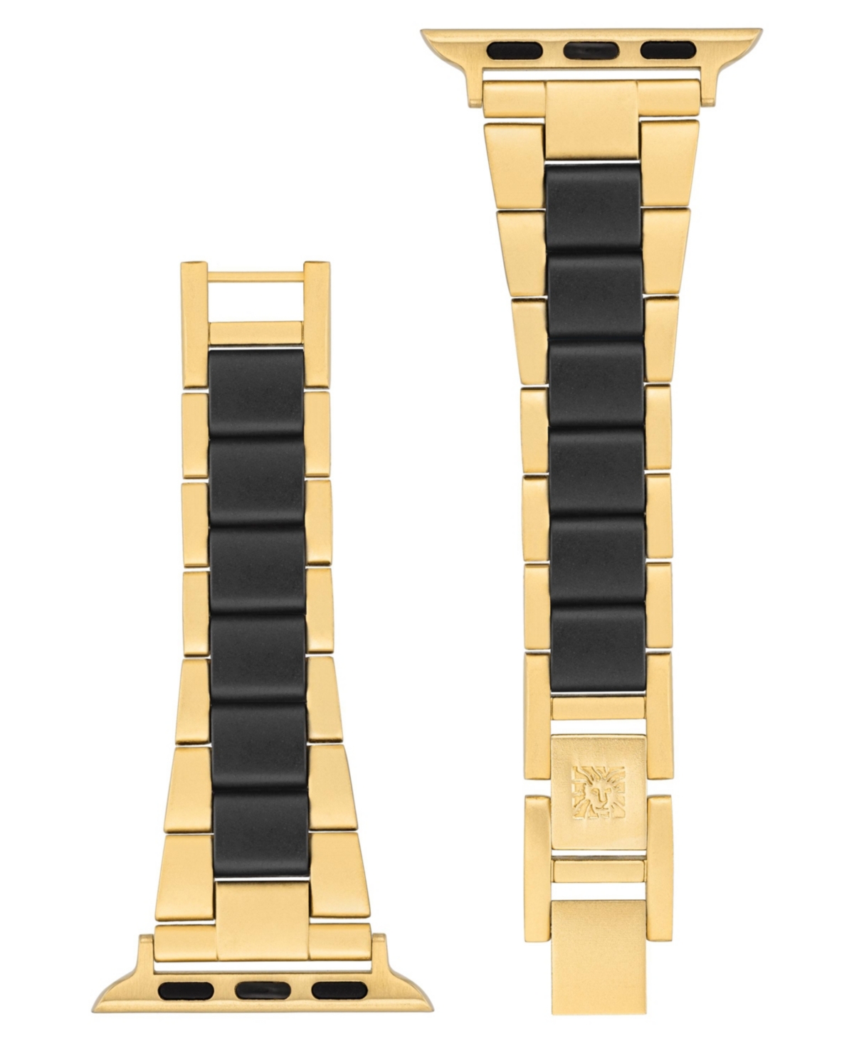 Women's Gold-Tone and Black Tide Plastic Bracelet Compatible with 42/44/45/Ultra/Ultra 2 Apple Watch - Black, Gold-Tone