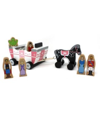 Inc. Wooden Magnetic Princess Carriage Play Set