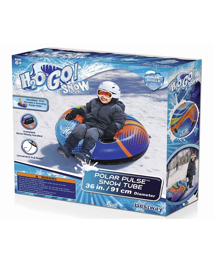 H2OGO Snow Polar Pulse 36" Inflatable Snow Tube Winter Sports - Macy's