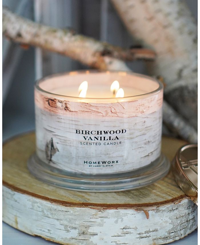 HomeWorx By Slatkin & Co. Birchwood Vanilla Scented Candle, 18 oz. Macy's
