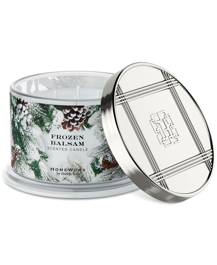 HomeWorx By Slatkin & Co. Frozen Balsam Scented Candle, 18 oz. Macy's