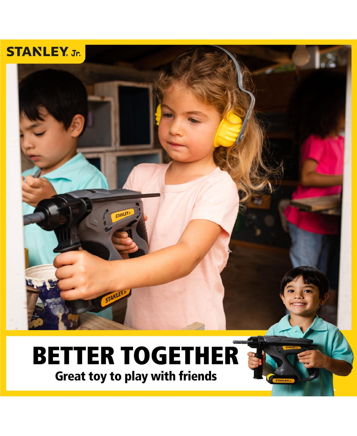 Shop Stanley Jr. Battery Operated Toy Hammer Drill In Multi