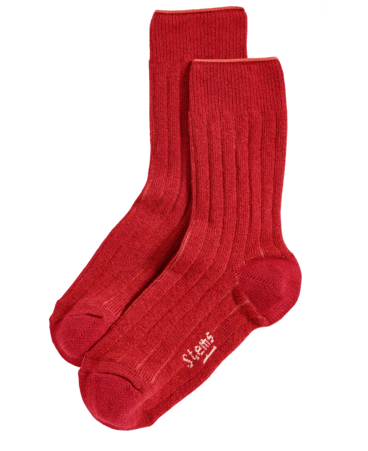 Women's Lux Cashmere Wool Crew Socks Gift Box - Red