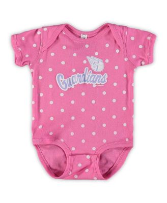 Infant Boys and Girls Pink, Purple Cleveland Guardians 3-Pack Rookie Bodysuit Set