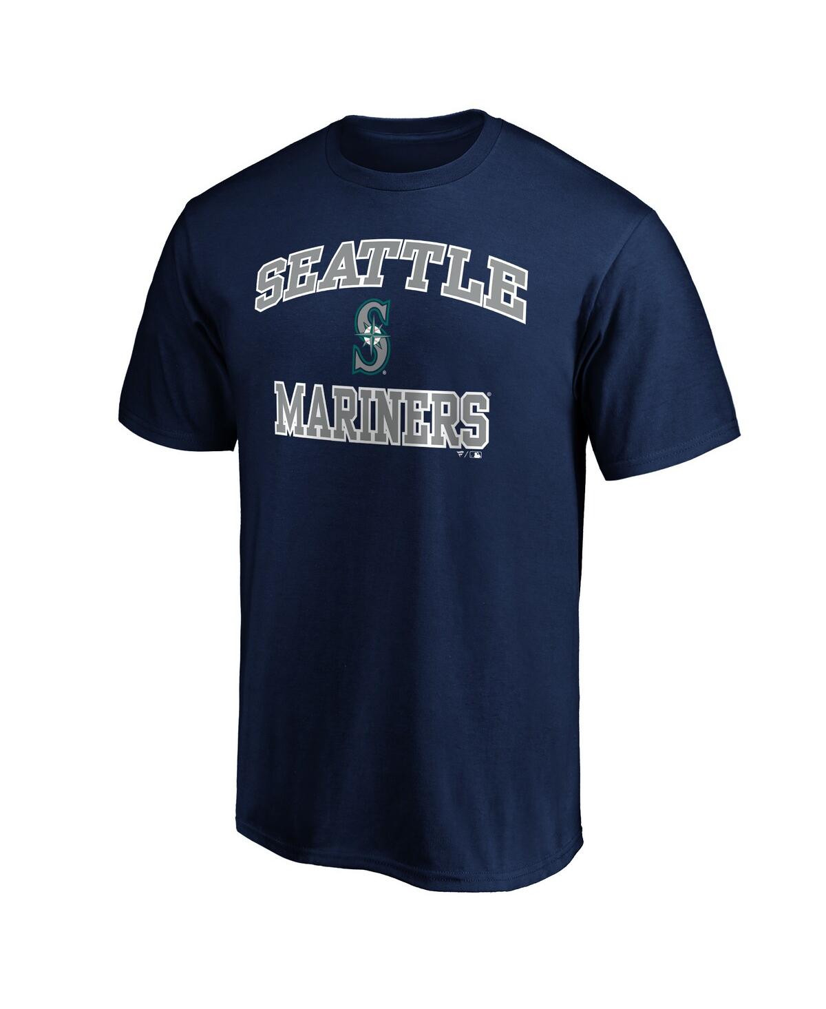Shop Fanatics Men's  Navy Seattle Mariners Heart And Soul T-shirt
