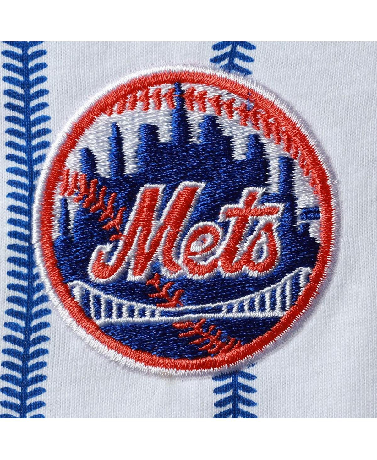 Shop Outerstuff Infant Boys And Girls White New York Mets Pinstripe Power Hitter Coverall