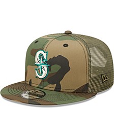 Men's Camo Seattle Mariners Trucker 9FIFTY Snapback Hat