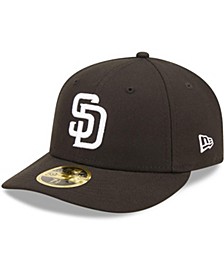 Men's San Diego Padres Black, White Low Profile 59FIFTY Fitted Hat