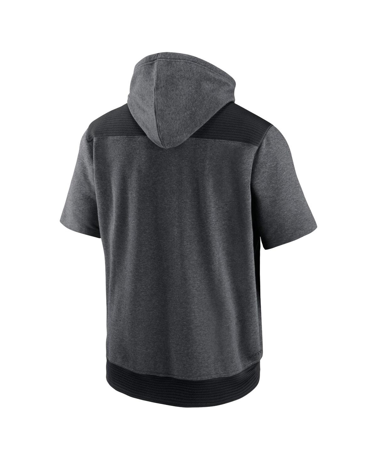 Men's Nike Heathered Black St. Louis Cardinals Authentic Collection Dry Flux Performance Quarter-zip Short Sleeve Hoodie - Black