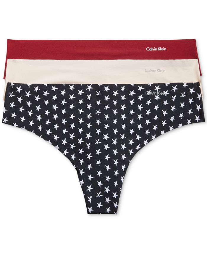 Calvin Klein Women's Invisibles 3-Pack Thong Underwear QD3558 & Reviews -  All Underwear - Women - Macy's
