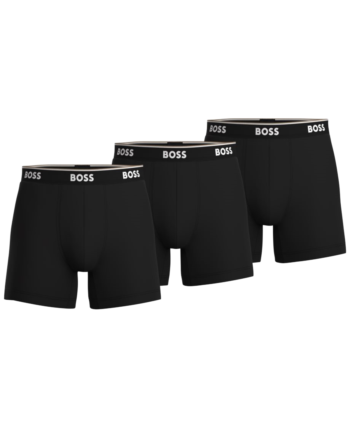 Boss by Hugo Boss Men's 3-Pk. Solid Boxer Briefs - Black