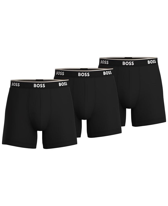 BOSS Men's 3-Pk. Solid Boxer Briefs - Macy's