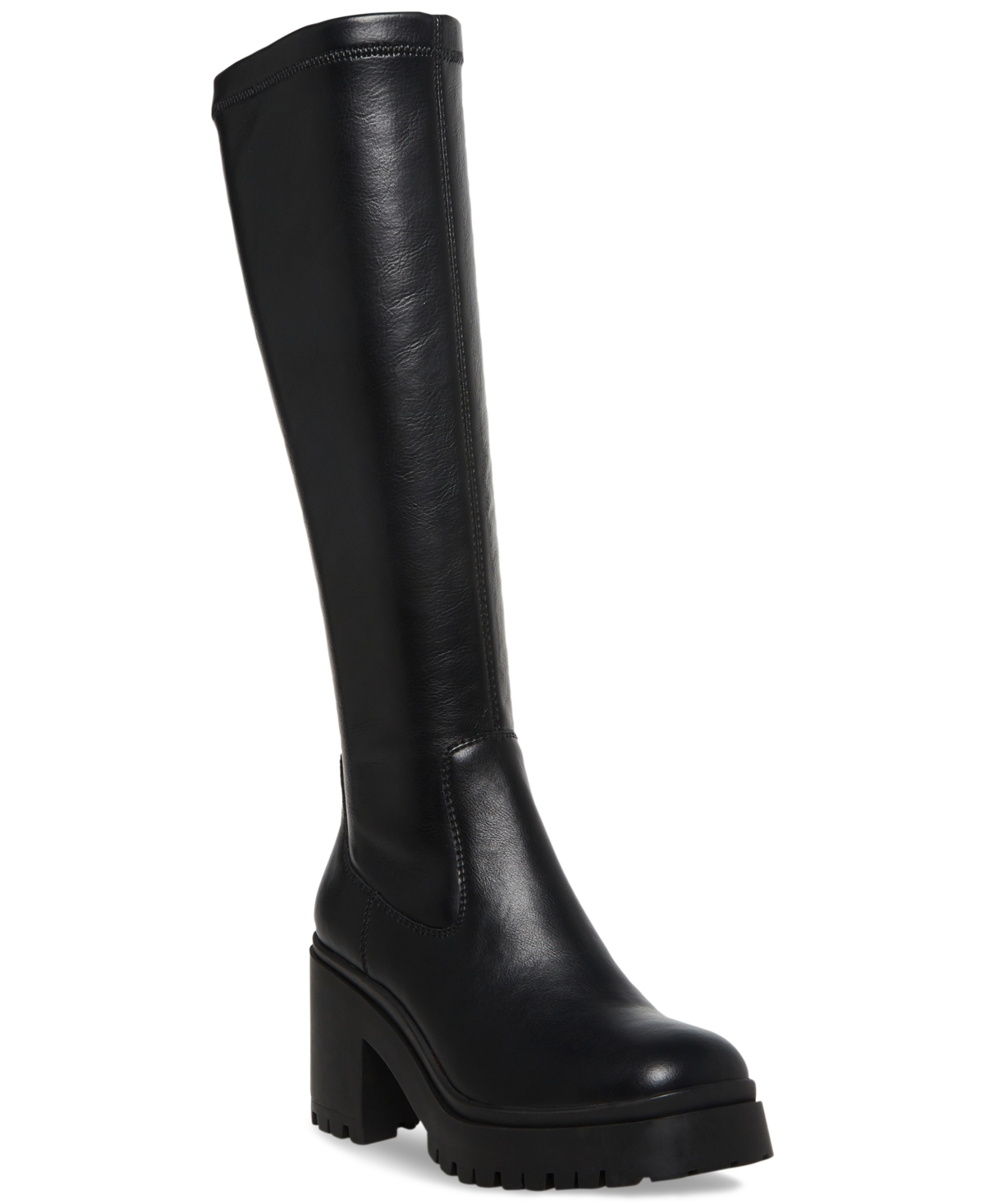 Aqua College Women's Waterproof Ria Tall Stretch Boots, Created For Macy's In Black Stretch