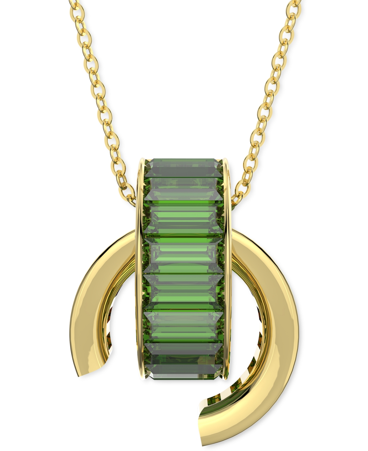 Shop Swarovski Matrix Crystal 25-5/8" Pendant Necklace In Green