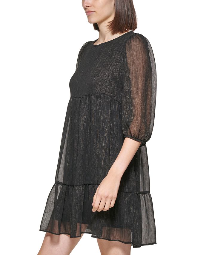 Calvin Klein EmpireWaist Chiffon Shift Dress Macy's