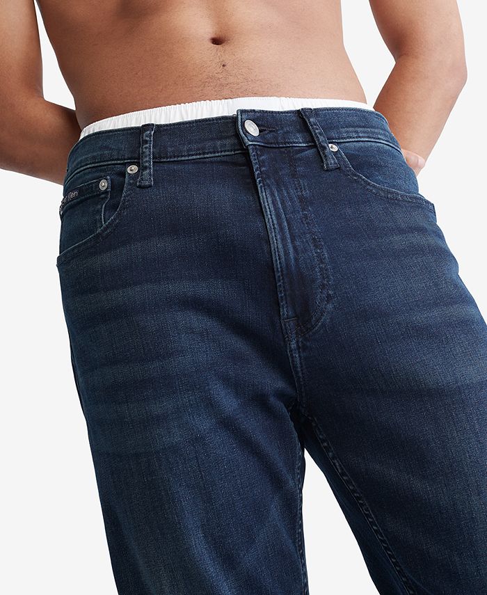 Calvin Klein Men\'s Standard Straight-Fit Macy\'s Jeans Stretch 