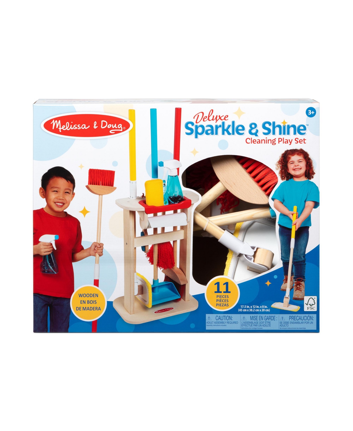 MELISSA & DOUG DELUXE SPARKLE SHINE CLEANING PLAY SET 