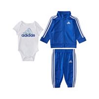 3-Piece adidas Baby Boys Classic Tricot Tracksuit and Bodysuit Set